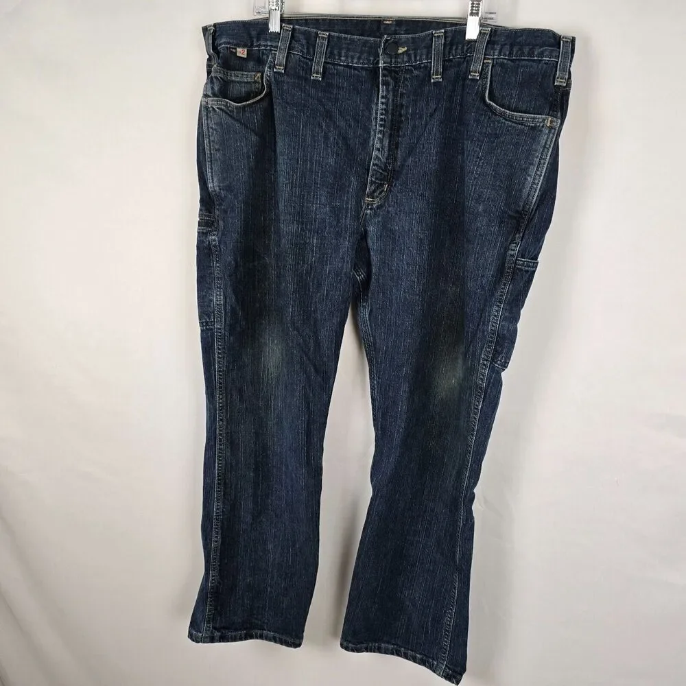 Carhartt Jeans Men's 44 x 30 Blue Utility Work Flame Resistant Classified UL